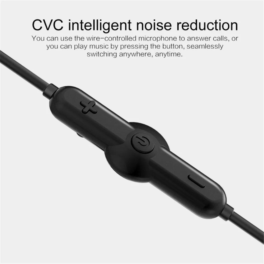 Q5 Neckband Earphone Wireless Bluetooth-compatible Waterproof Headphone Stereo Bass Sport Running Magnetic Design Headset - Black - 7
