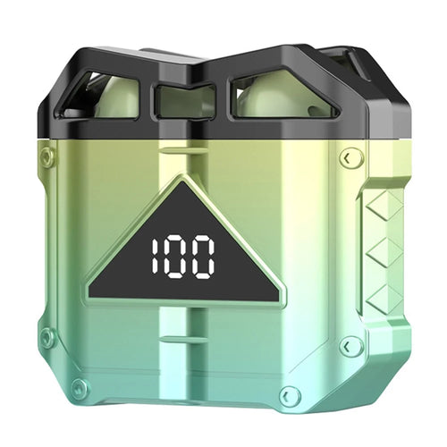 JX30 TWS Wireless Bluetooth-compatible Earphone Noise Reduction Low-Latency Headphone Earbud Headset with Charging Case - Green - 1