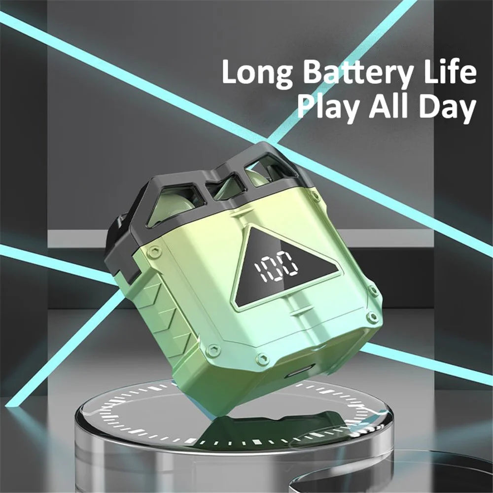 JX30 TWS Wireless Bluetooth-compatible Earphone Noise Reduction Low-Latency Headphone Earbud Headset with Charging Case - Green - 3