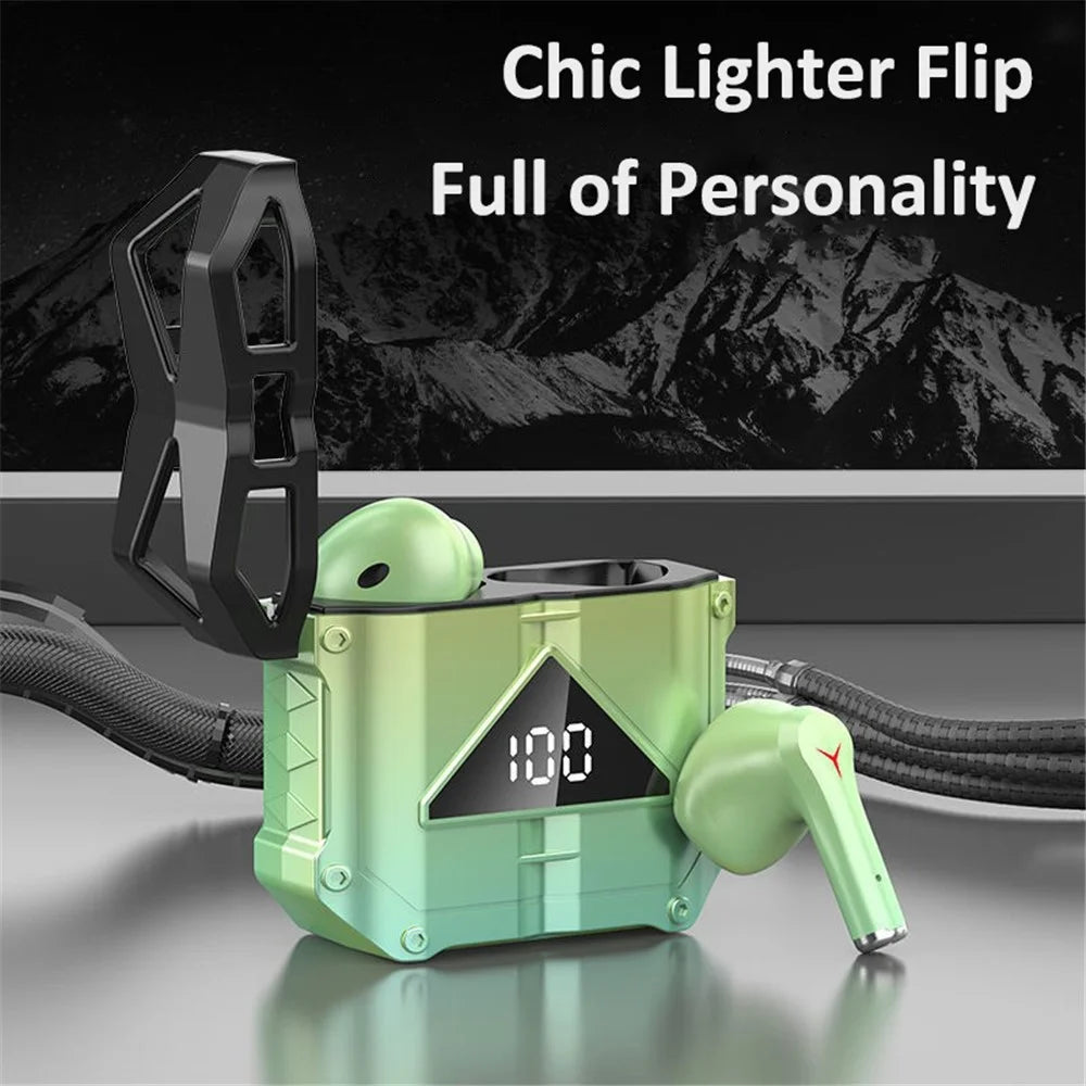 JX30 TWS Wireless Bluetooth-compatible Earphone Noise Reduction Low-Latency Headphone Earbud Headset with Charging Case - Green - 5