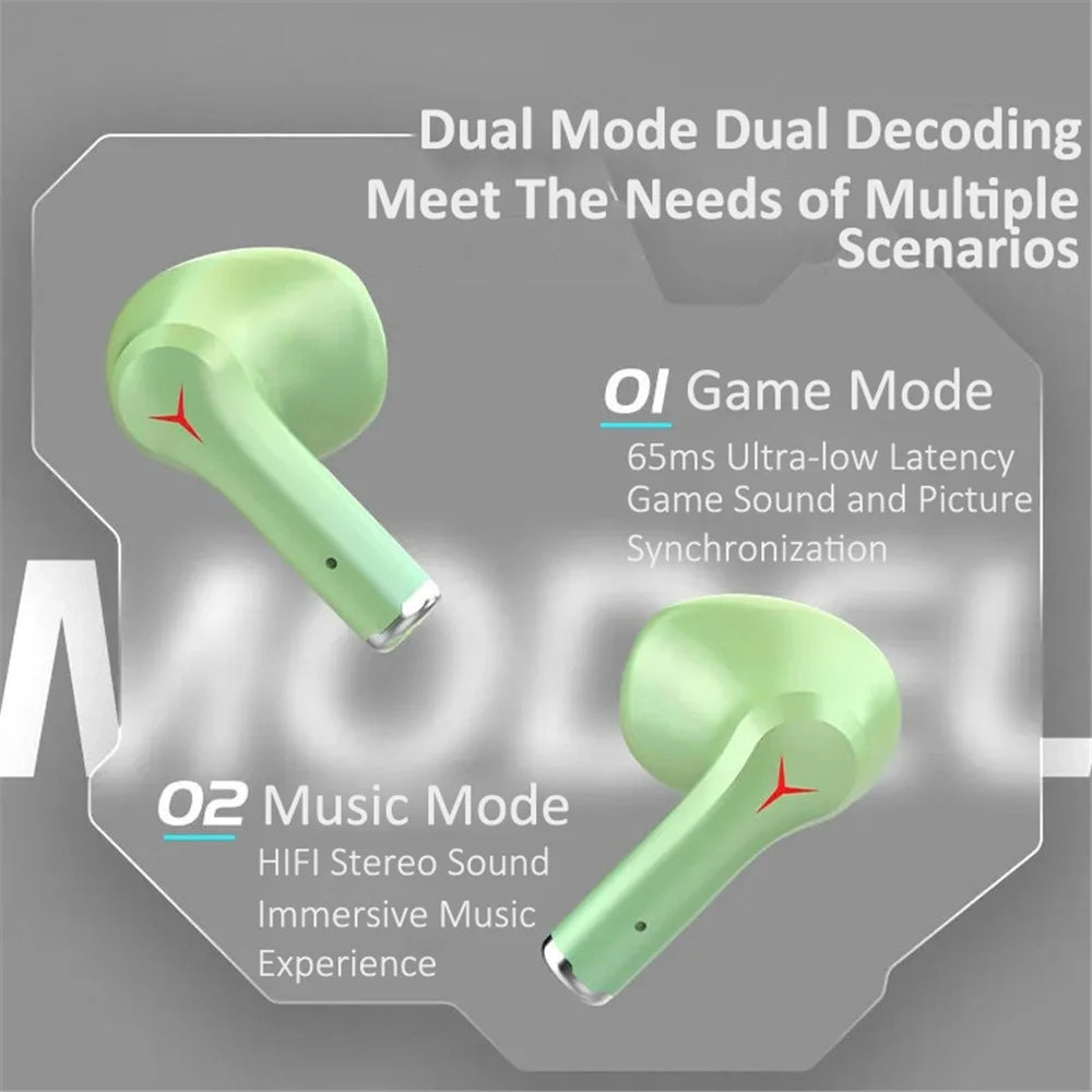 JX30 TWS Wireless Bluetooth-compatible Earphone Noise Reduction Low-Latency Headphone Earbud Headset with Charging Case - Green - 7