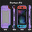 Shockproof Case Anti-Drop Cover for Nintendo Switch OLED Game Console Ergonomic Grip Protective Case (Type A) - Purple - 5