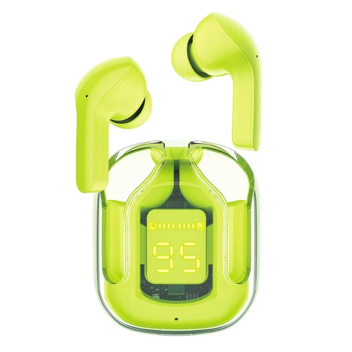 ACEFAST T6 TWS Wireless Bluetooth-compatible 5.2 Earphone Earbuds In-ear Stereo Music Calling Headset with Translucent Charging Case - Youth Green - 1