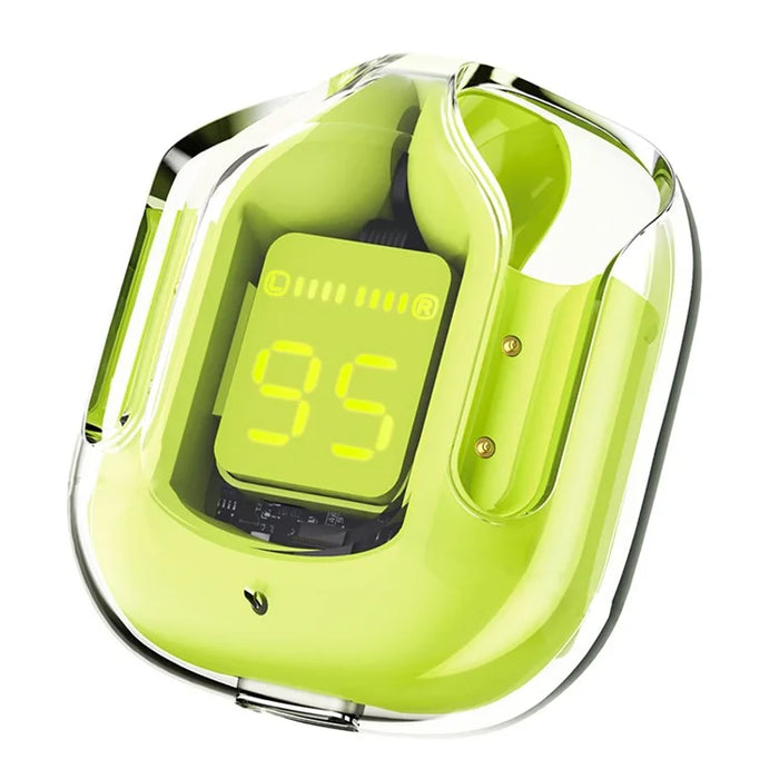 ACEFAST T6 TWS Wireless Bluetooth-compatible 5.2 Earphone Earbuds In-ear Stereo Music Calling Headset with Translucent Charging Case - Youth Green - 2