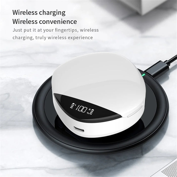 VV8 TWS Bluetooth-compatible 5.3 Wireless Earphone Stereo Sound Noise Reduction Low Delay Sports Headset with Charging Case - Black - 6