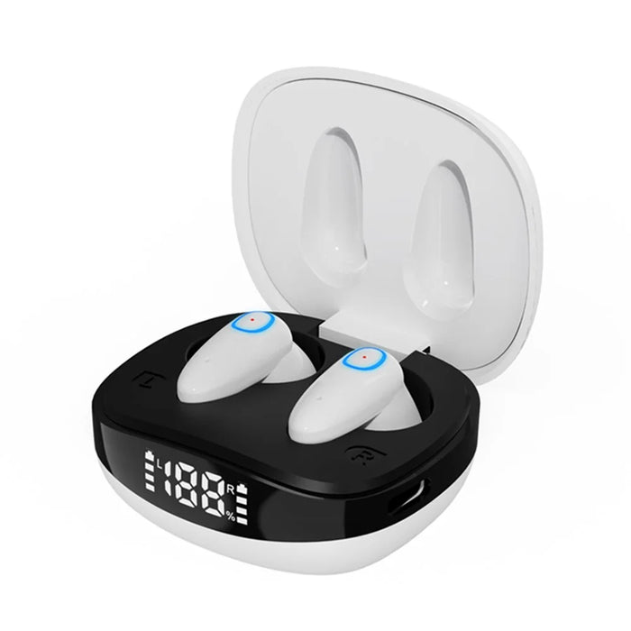 KOLINSKY KS55 Wireless Earbuds Binaural TWS Mini Sports Headphone Touch Control Bluetooth-compatible 5.1 Gaming Headset with Digital Display - White - 1