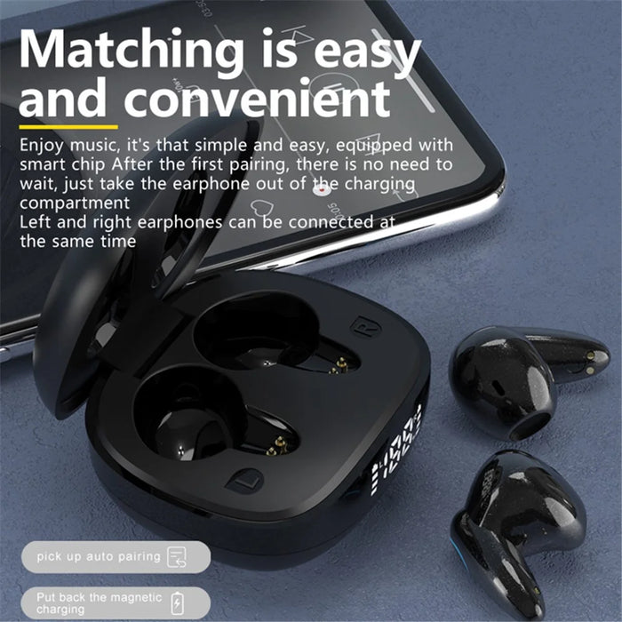 KOLINSKY KS55 Wireless Earbuds Binaural TWS Mini Sports Headphone Touch Control Bluetooth-compatible 5.1 Gaming Headset with Digital Display - White - 4