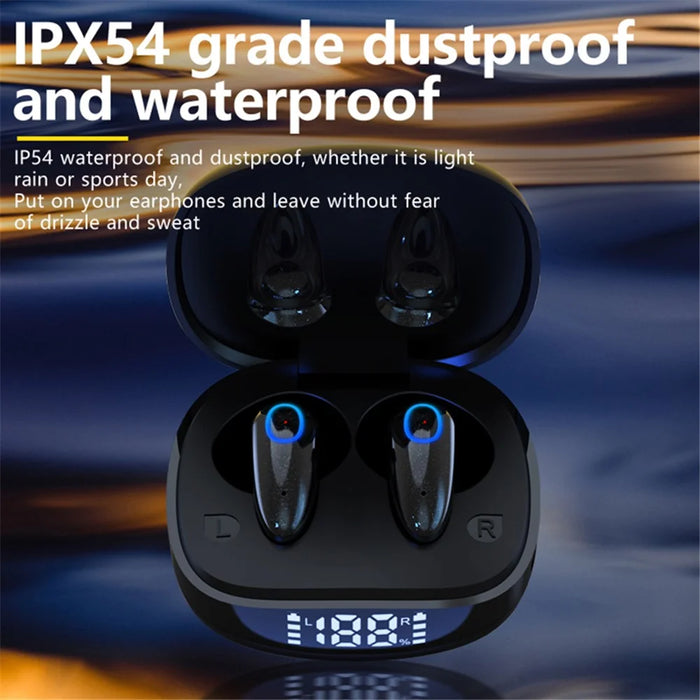 KOLINSKY KS55 Wireless Earbuds Binaural TWS Mini Sports Headphone Touch Control Bluetooth-compatible 5.1 Gaming Headset with Digital Display - White - 7