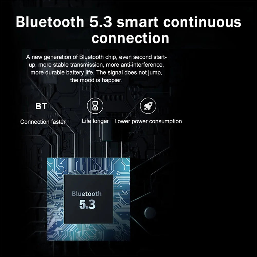 B8 Air Conduction Headphone Bluetooth-compatible 5.3 Waterproof Wireless Sports Music Gaming Neckband Headset - Black - 3