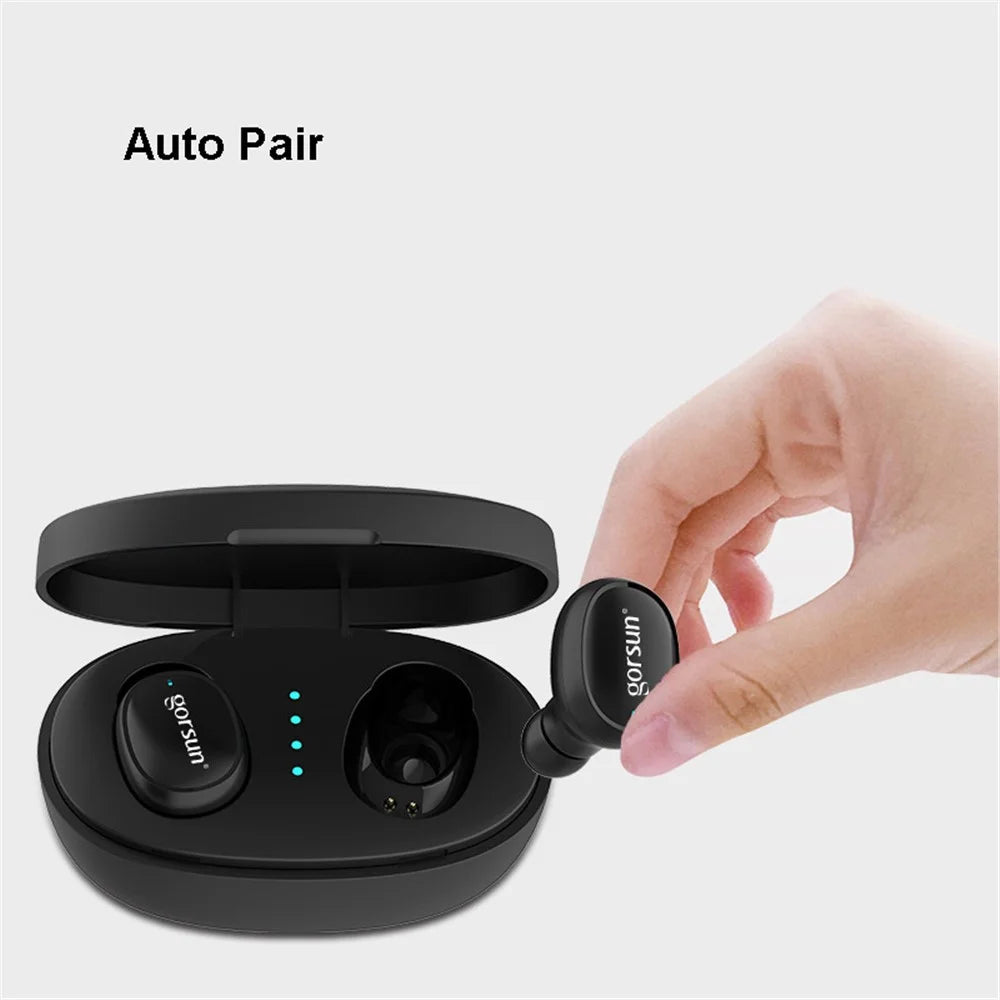 GORSUN V8 TWS BT5.0 Bluetooth-compatible Headset Wireless Earbuds Waterproof In-Ear Fingerprint Touch 3D Stereo Earphone - 7