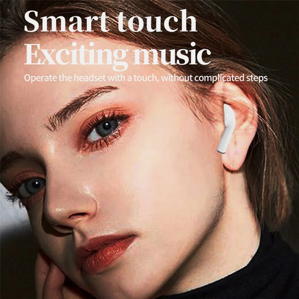 M6 Mini Transparent Bluetooth-compatible Earbuds HiFi Sound Headphones Touch Control TWS Earphones - Black - 4