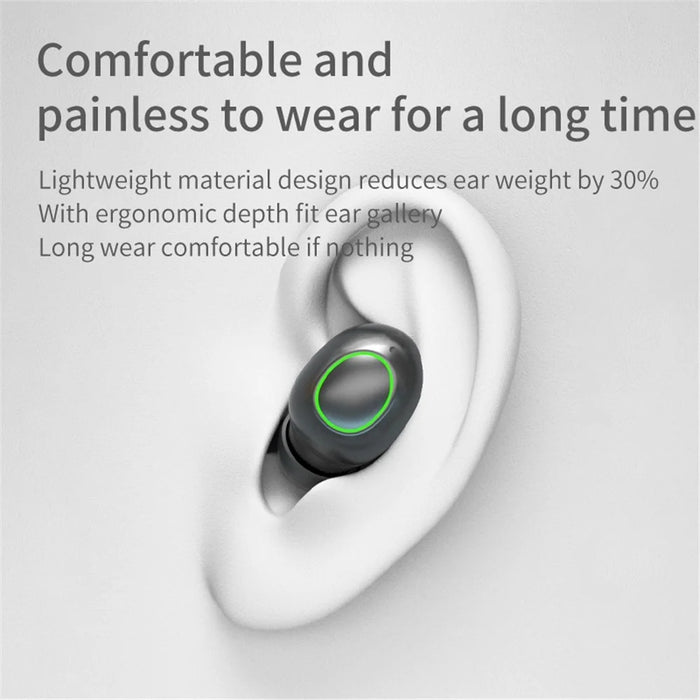 XG01 TWS Wireless Bluetooth-compatible Earphone Noise Reduction LED Light In-ear Headphone Earbud Headset with Digital Screen Charging Case - Purple - 6