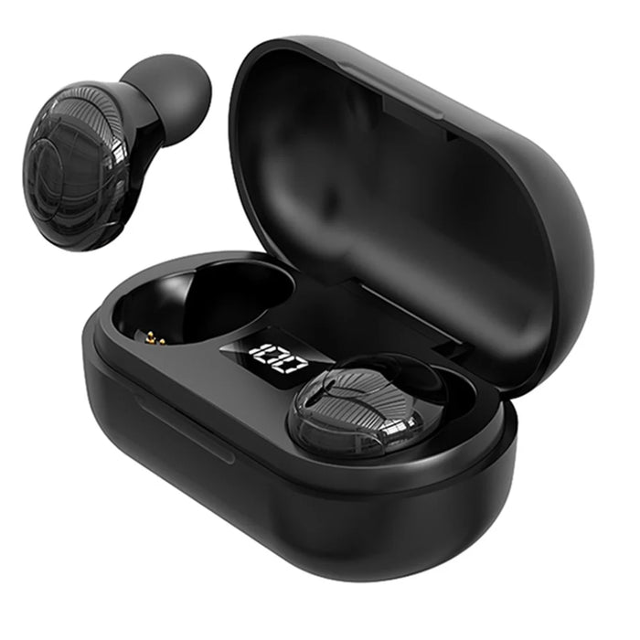 T8 Wireless Bluetooth-compatible Headset with Charging Case LED Digital Display Sports Earbuds - Black - 1