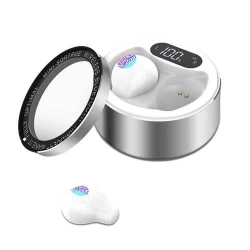 X26S Touch Controlled Earphones TWS Wireless Bluetooth-compatible Headsets Low Delay Earbuds with Digital Display Screen Charging Case - White - 1