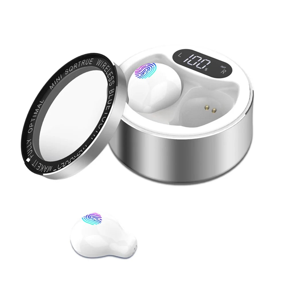 X26S Touch Controlled Earphones TWS Wireless Bluetooth-compatible Headsets Low Delay Earbuds with Digital Display Screen Charging Case - White - 1