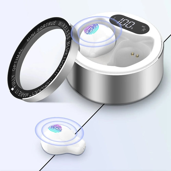 X26S Touch Controlled Earphones TWS Wireless Bluetooth-compatible Headsets Low Delay Earbuds with Digital Display Screen Charging Case - White - 2
