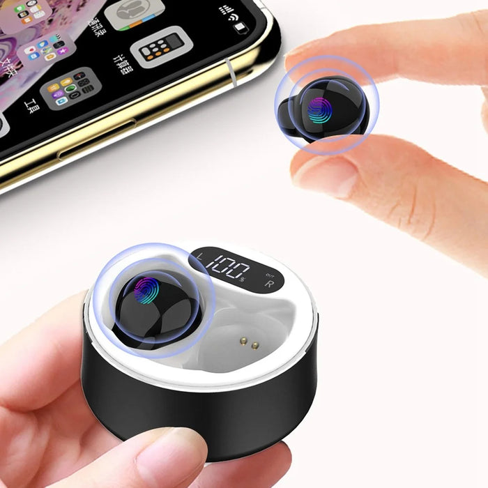 X26S Touch Controlled Earphones TWS Wireless Bluetooth-compatible Headsets Low Delay Earbuds with Digital Display Screen Charging Case - White - 6