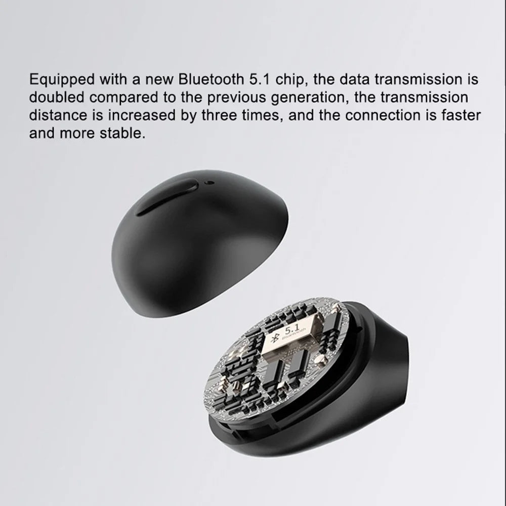 TWS Earphone Bluetooth-compatible 5.1 Wireless Sports Headphone with Lipstick-shaped Charging Case - Black - 3