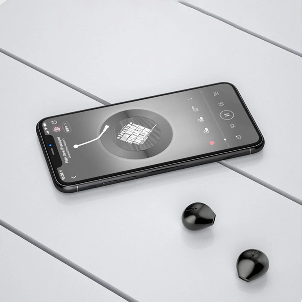 TWS Earphone Bluetooth-compatible 5.1 Wireless Sports Headphone with Lipstick-shaped Charging Case - Black - 4