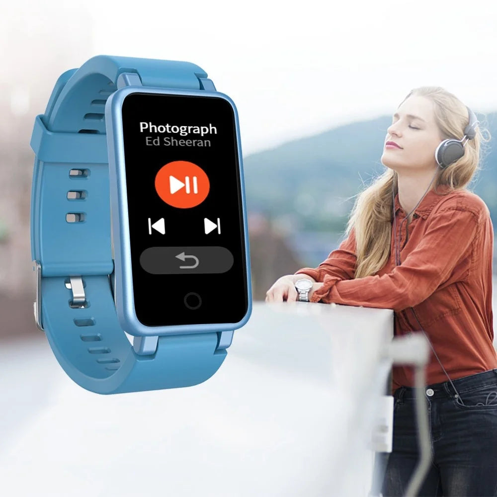 C2 0.96'' Screen Smart Watch Health Monitor Sports Bracelet Multifunction Bluetooth-compatible Waterproof Intelligent Bracelet - Blue - 6