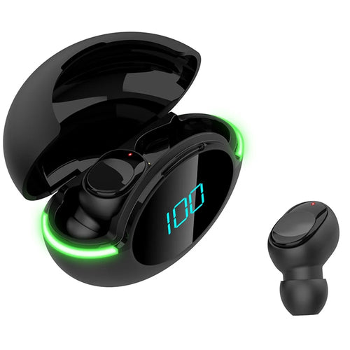Y80 Bluetooth-compatible Headset Sports TWS Earbuds Wireless In-Ear Headphone with LED Digital Display Atmosphere Light - 1