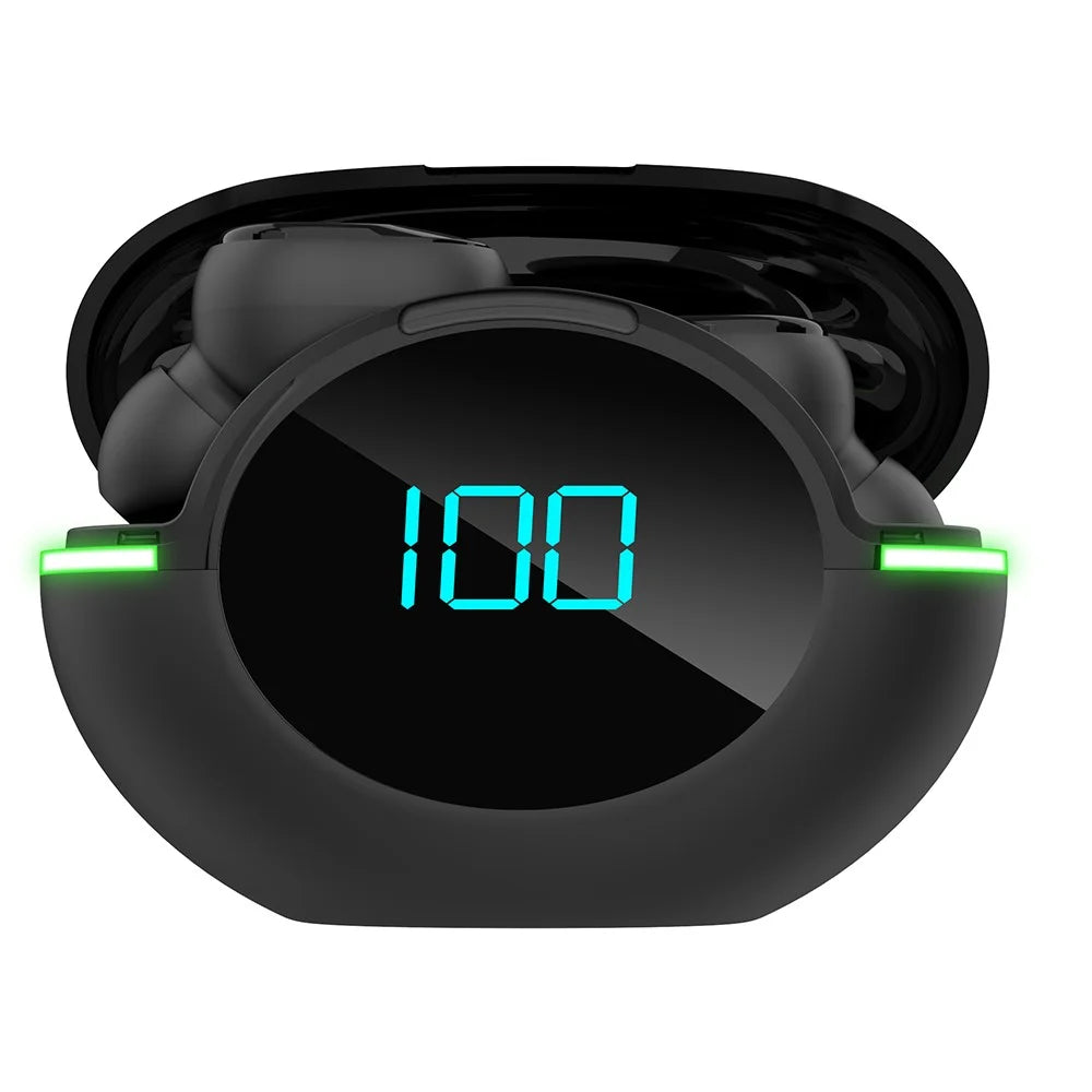 Y80 Bluetooth-compatible Headset Sports TWS Earbuds Wireless In-Ear Headphone with LED Digital Display Atmosphere Light - 2