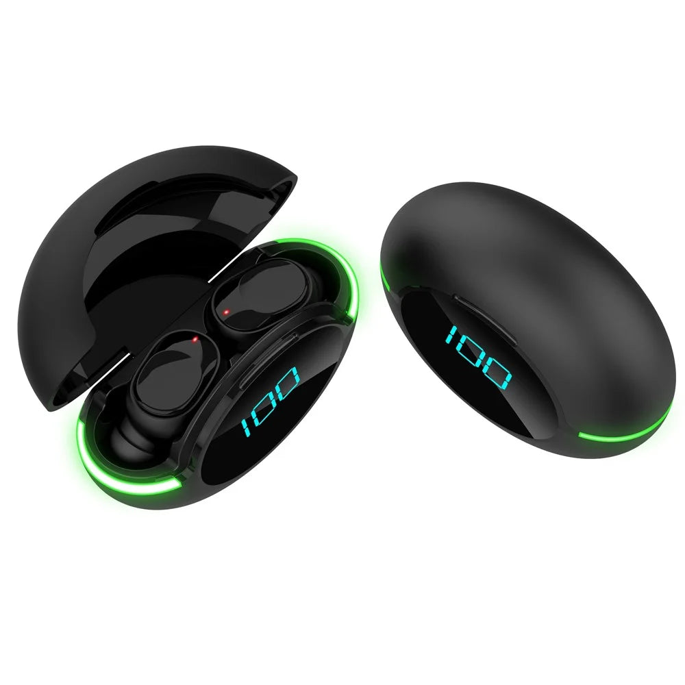 Y80 Bluetooth-compatible Headset Sports TWS Earbuds Wireless In-Ear Headphone with LED Digital Display Atmosphere Light - 4