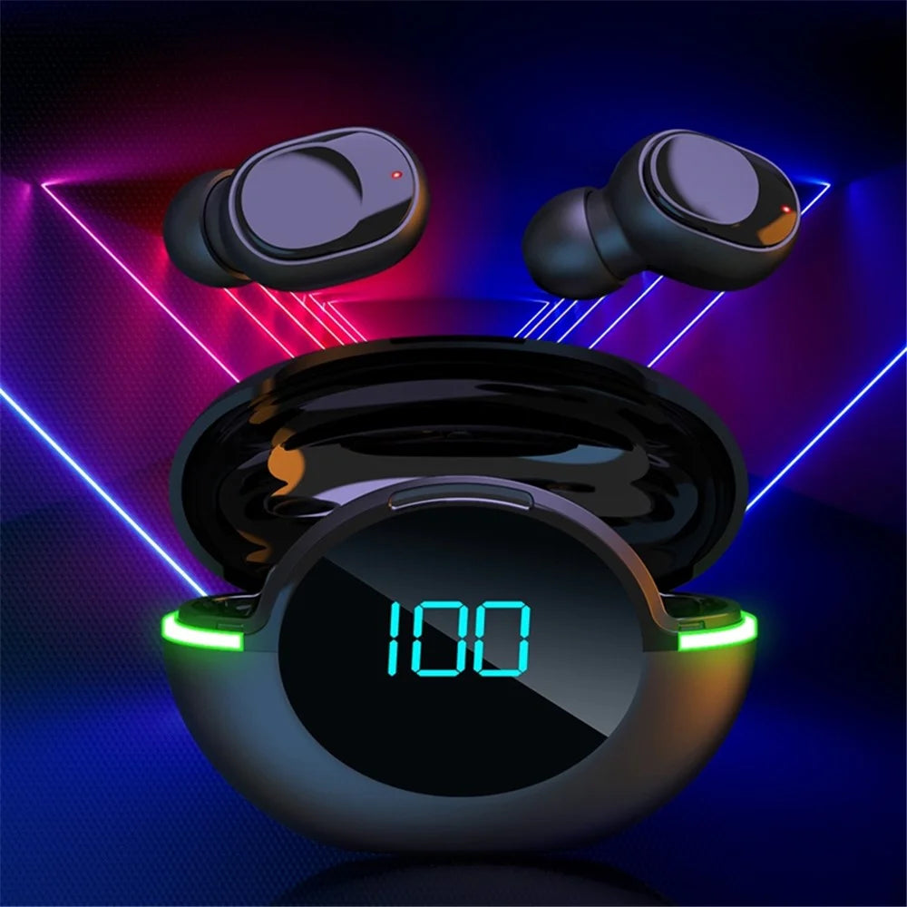 Y80 Bluetooth-compatible Headset Sports TWS Earbuds Wireless In-Ear Headphone with LED Digital Display Atmosphere Light - 7