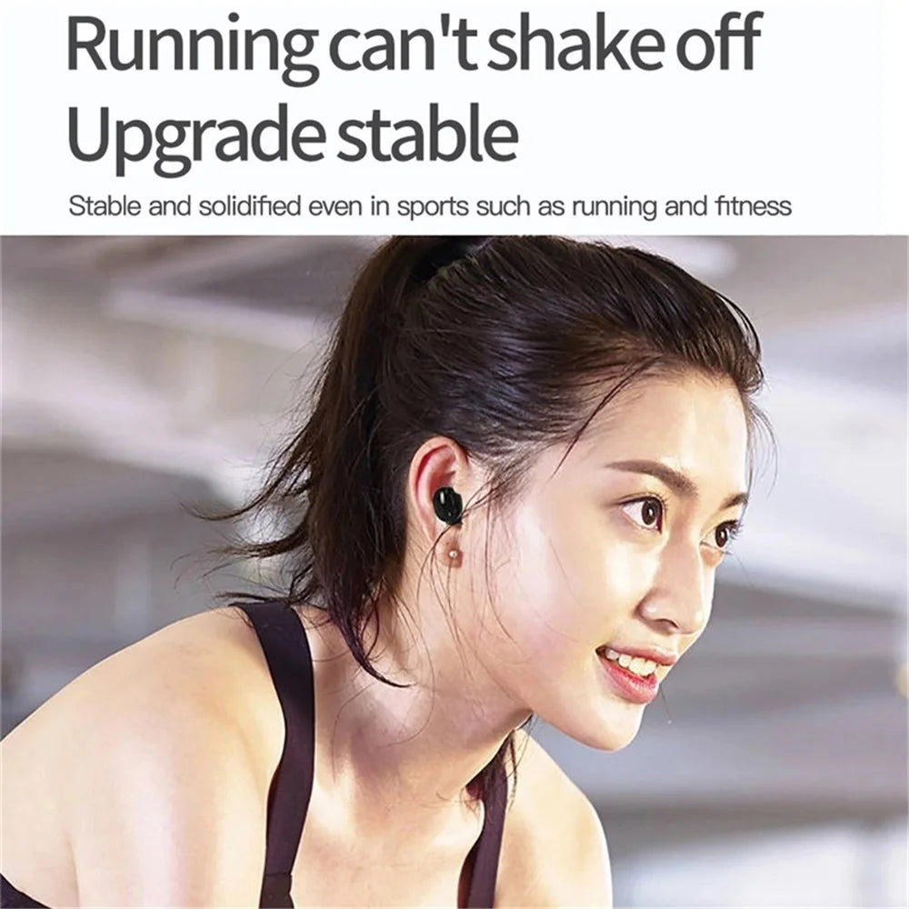 X9 Wireless In-ear Earbuds TWS Mini Sports Headphone Portable Bluetooth-compatible 5.0 Stereo Headset with Ear Caps - Black - 3