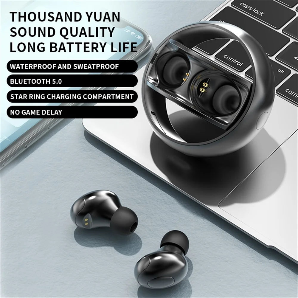 H8 TWS Earbuds Wireless Bluetooth-compatible Headset Waterproof Sports Headphones Intelligent Noise Reduction No Delay Gaming Headset with Charging Case - White - 3