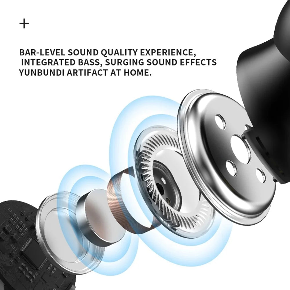 H8 TWS Earbuds Wireless Bluetooth-compatible Headset Waterproof Sports Headphones Intelligent Noise Reduction No Delay Gaming Headset with Charging Case - White - 4