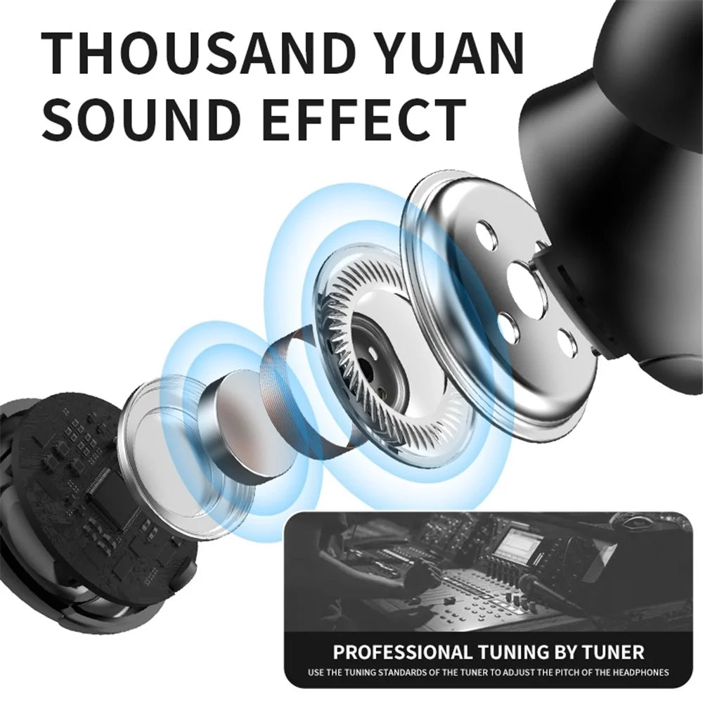 H8 TWS Earbuds Wireless Bluetooth-compatible Headset Waterproof Sports Headphones Intelligent Noise Reduction No Delay Gaming Headset with Charging Case - White - 5