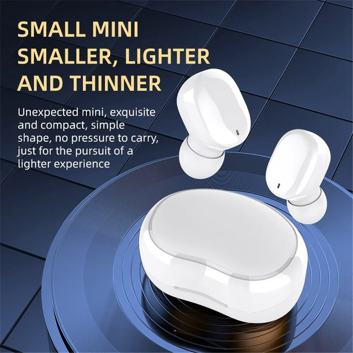 E8S Mini Bluetooth-compatible Wireless Earphone HiFi Sound Headset Sports Headphone with Charging Case - White - 5