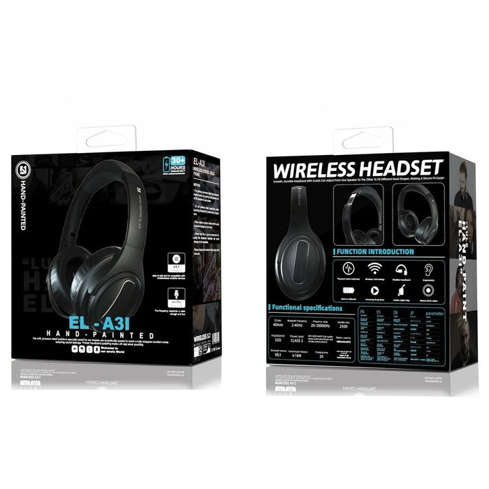 EL-A3i Over-Ear Wireless Headset Bluetooth-compatible ANC Earphone HiFi Stereo Sound Noise Cancelling Gaming Headphone - Black - 7