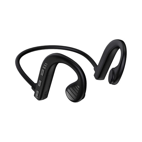 W10 Bone Conduction Bluetooth-compatible Headset Wireless Intelligent Noise Reduction Headphones IPX5 Waterproof Sports Ear-Hook Headset - Black - 1