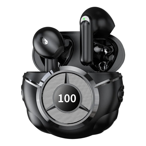 KS59 Digital Display Charging Case Bluetooth-compatible 5.2 Earphones Gaming Wireless Headsets Sports Running TWS Headphones Touch Control Operation - Black - 1