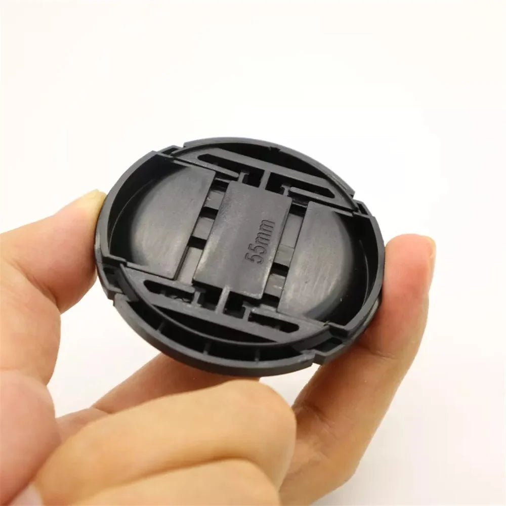 Compatible with Canon 55mm Dust-Proof Front Lens Cover with Anti-Loss Rope Professional Protection Lens Cover SLR Camera Lens Case - 4