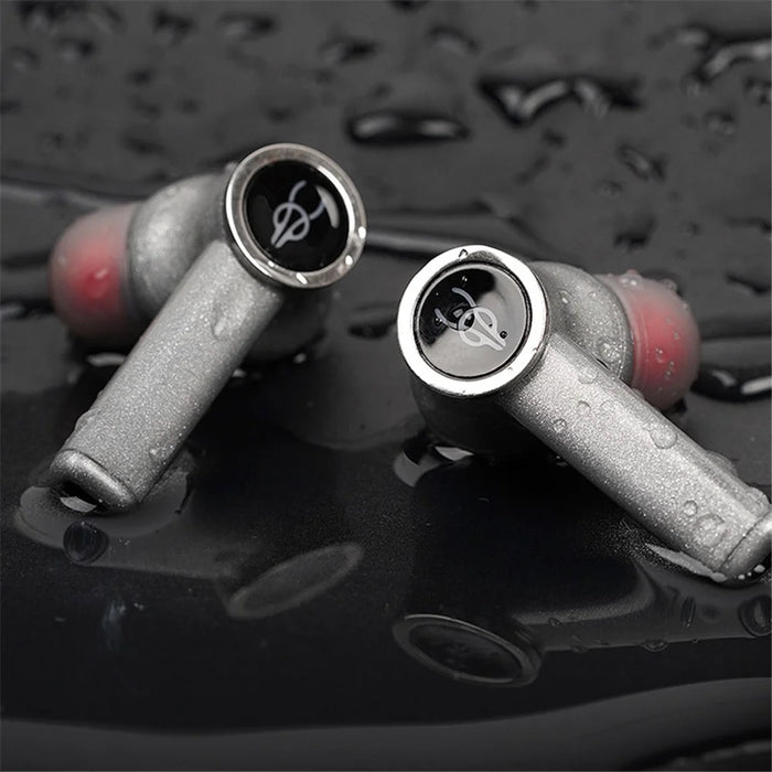 SABBAT E18 TWS Headset Wireless Stereo Bluetooth-compatible 5.2 Headset In-Ear Sports Earphones Support HD Calling - Silver - 6