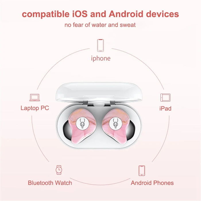SABBAT X12Ultra TWS Bluetooth-compatible 5.2 HiFi Stereo Headset Ergonomics Wireless In-ear Music Earphones - Pink - 2