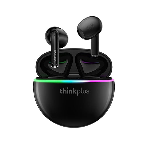 LENOVO Thinkplus XT97 Bluetooth-compatible 5.2 TWS Earbuds HD Call Noise Reduction Wireless Earbuds with Colorful Light Charging Case - Black - 1