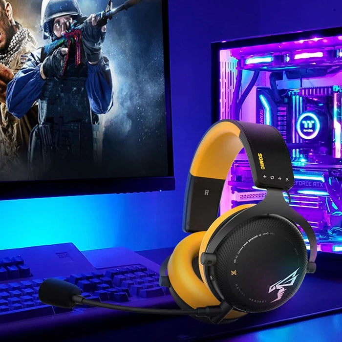SOMIC G760 Over-ear Gaming Headphone Wired 2.4G USB E-Sports Headset Low Delay Bluetooth-compatible Stereo Music HiFi Stereo Sound Earphone - 7