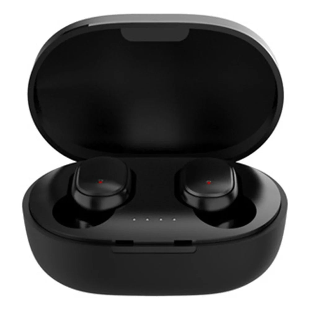 A6S Wireless Bluetooth-compatible Headset Mini Binaural In-Ear Music Headphones Noise Reduction TWS Earbuds with Charging Case - Black - 1