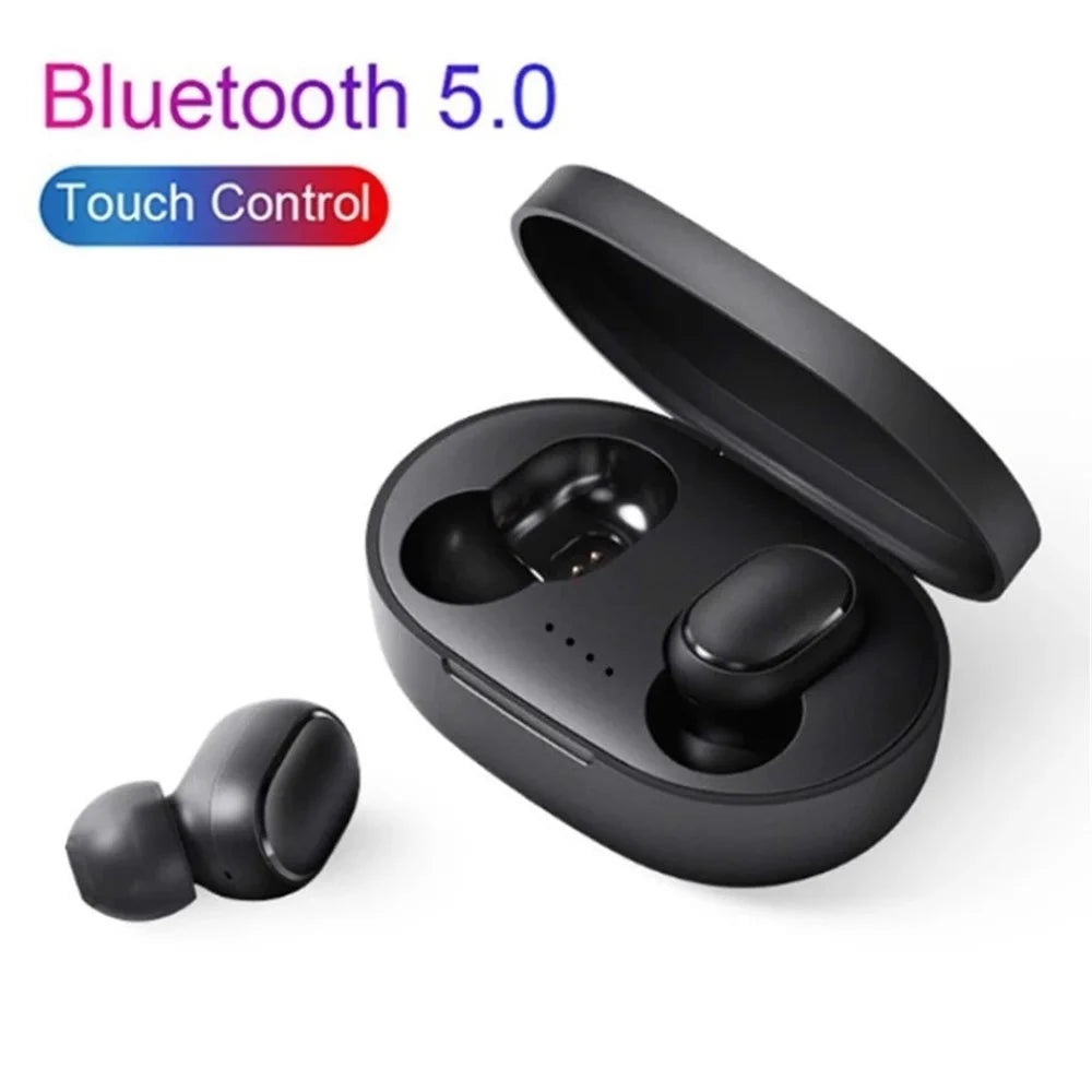 A6S Wireless Bluetooth-compatible Headset Mini Binaural In-Ear Music Headphones Noise Reduction TWS Earbuds with Charging Case - Black - 3
