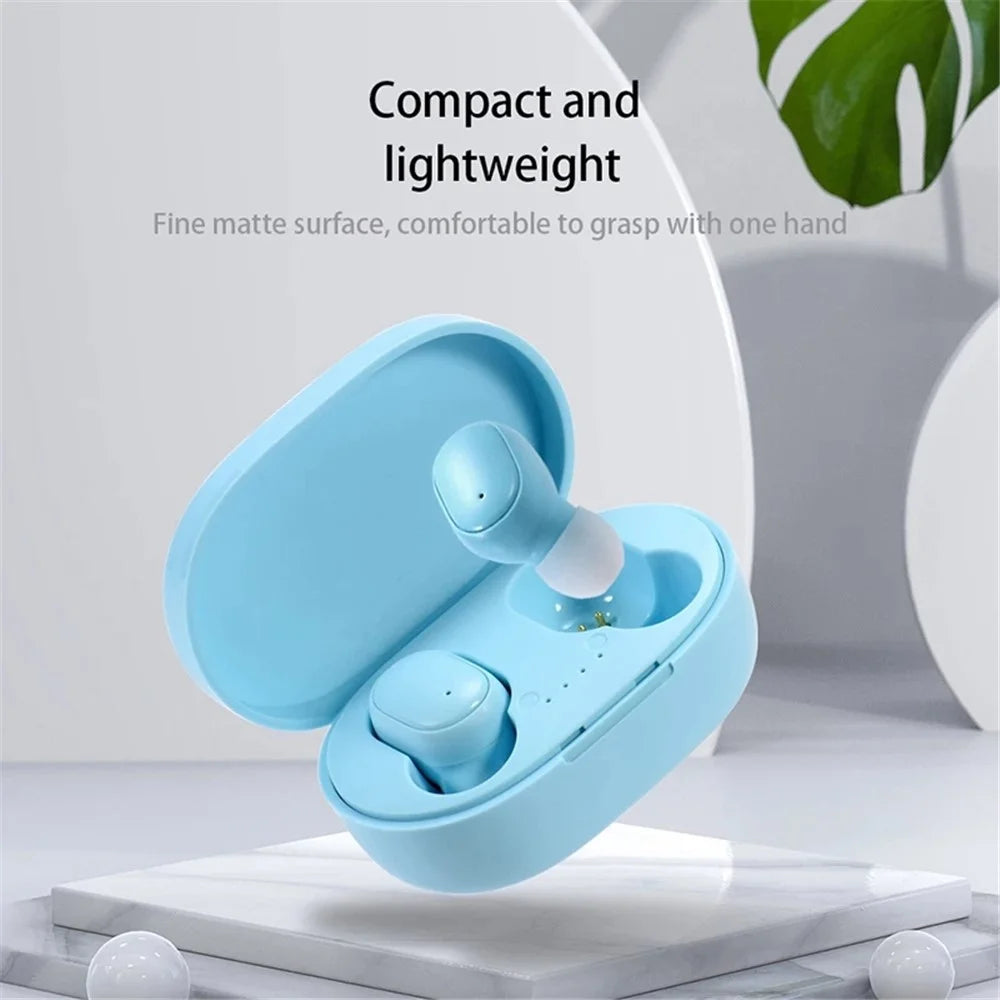 A6S Wireless Bluetooth-compatible Headset Mini Binaural In-Ear Music Headphones Noise Reduction TWS Earbuds with Charging Case - Black - 4