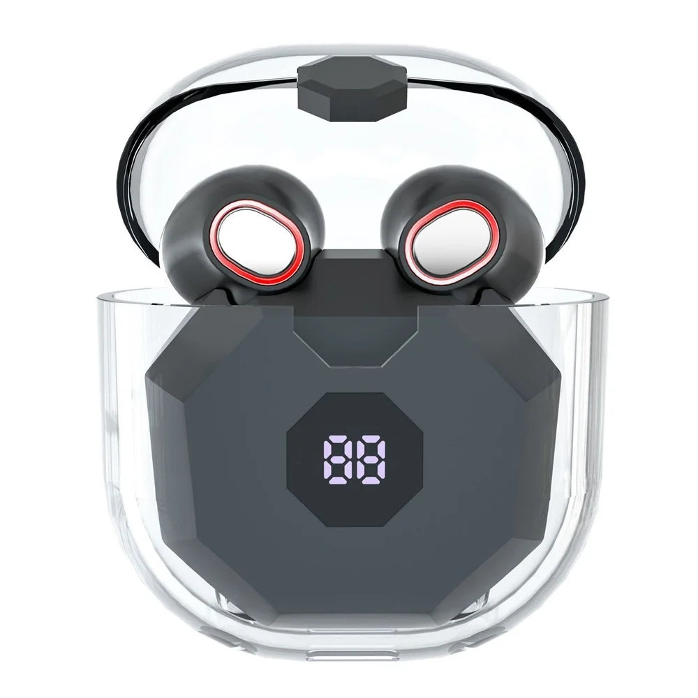 TWS Bluetooth-compatible Wireless Earphone Stereo HiFi Sound Low Delay Sports Headset with Digital Display Charging Case - 1