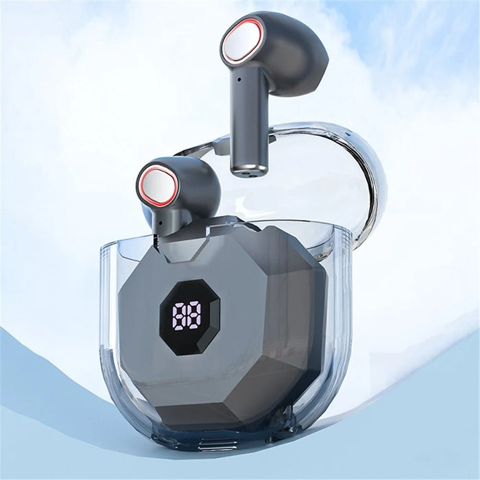 TWS Bluetooth-compatible Wireless Earphone Stereo HiFi Sound Low Delay Sports Headset with Digital Display Charging Case - 2