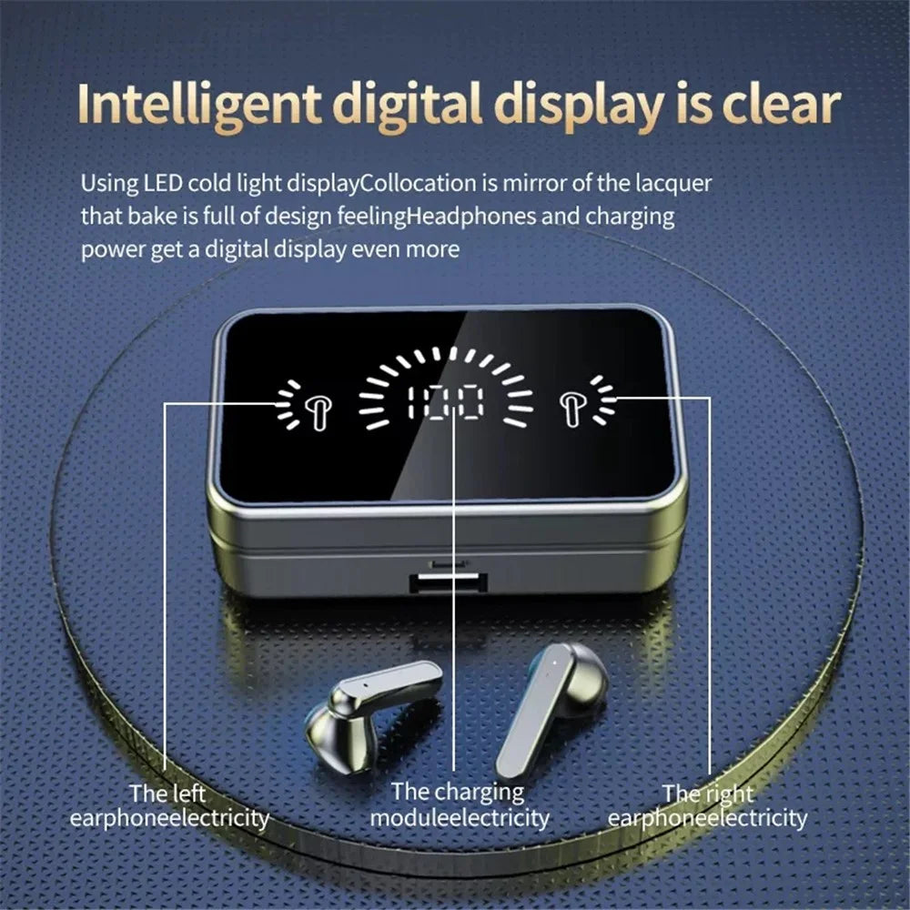 S20 Mini Bluetooth-compatible 5.3 Music In-ear Headset Wireless Earphone HiFi Sound Sports Headphone with Digital Display Charging Case - 5
