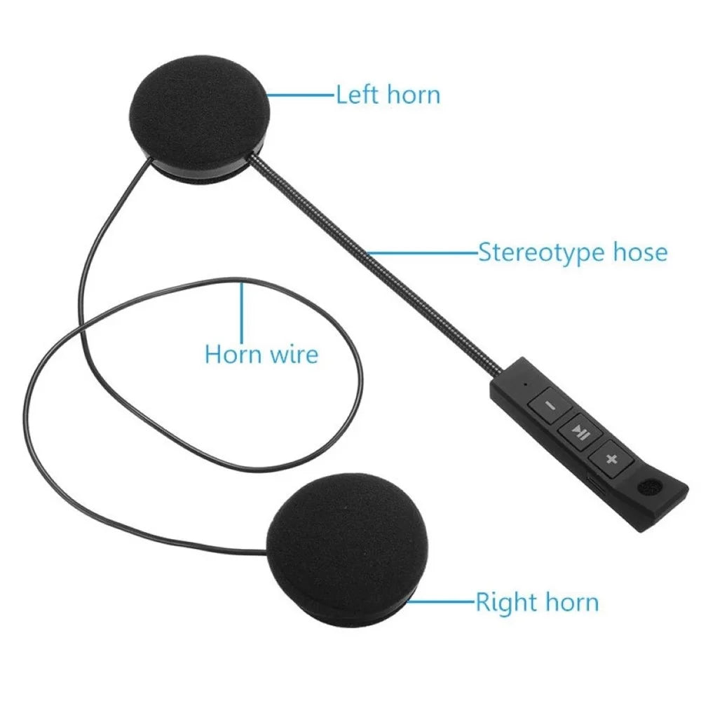 BT8 Motorcycle Helmet Earphone Bluetooth-compatible Headset Speaker HiFi Stereo Sound Music Control Headphone for Outdoor Cycling Riding - 2