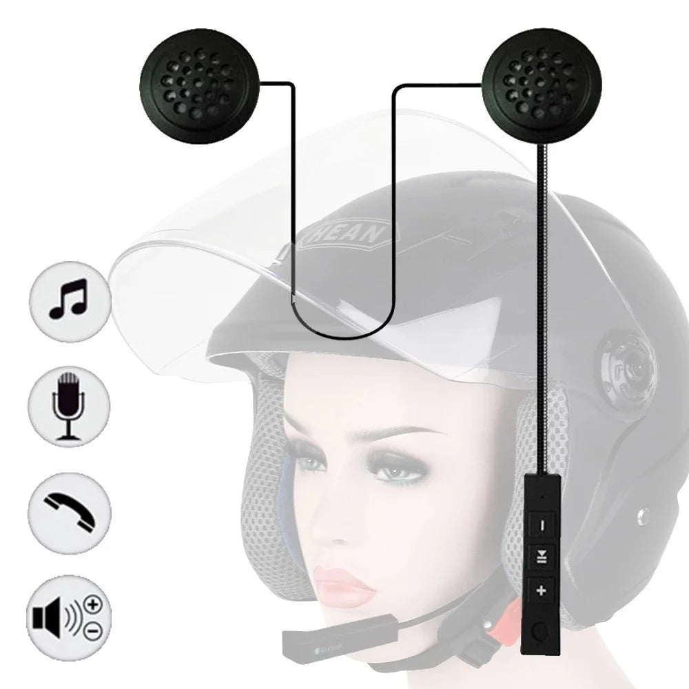 BT8 Motorcycle Helmet Earphone Bluetooth-compatible Headset Speaker HiFi Stereo Sound Music Control Headphone for Outdoor Cycling Riding - 3