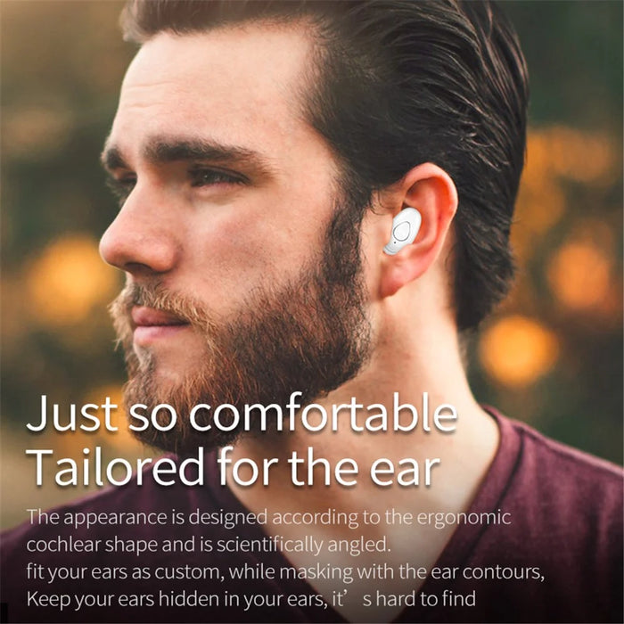 YX01 Single Ear Bluetooth-compatible Headset Wireless Mini Earphone Sports Running with Charging Case and Charging Cable - Black - 3